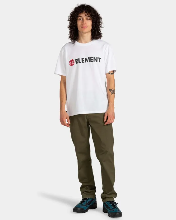 Men Element TShirts Blazin TShirt Optic White Men Element TShirts Blazin TShirt Optic White