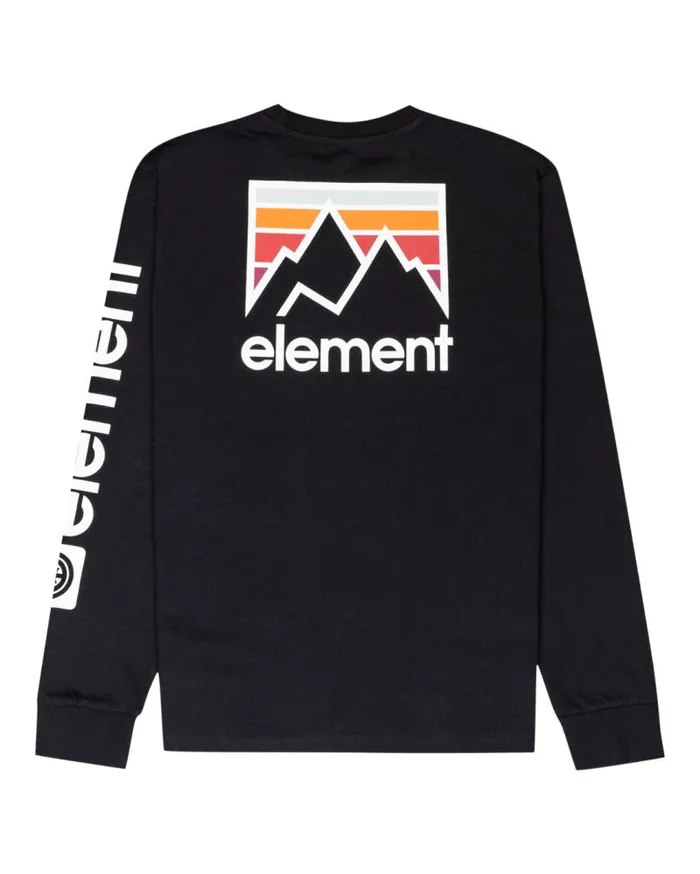 Men Element TShirts Joint Long Sleeve TShirt Flint Black