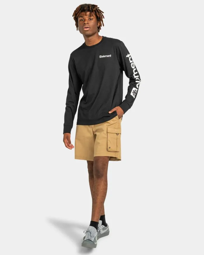 Men Element TShirts Joint Long Sleeve TShirt Flint Black Men Element TShirts Joint Long Sleeve TShirt Flint Black