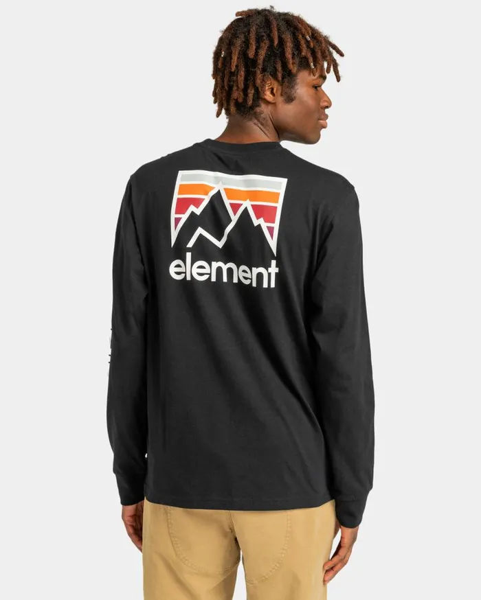 Men Element TShirts Joint Long Sleeve TShirt Flint Black Men Element TShirts Joint Long Sleeve TShirt Flint Black