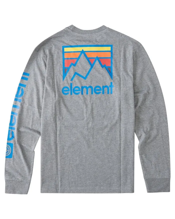 Men Element TShirts Joint Long Sleeve TShirt Light Grey Heather