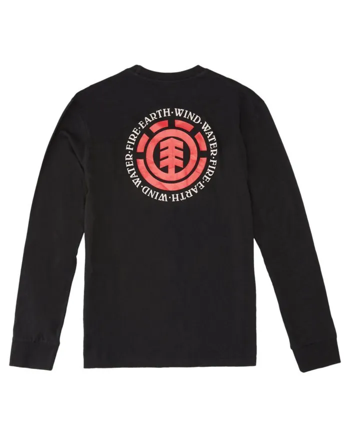 Men Element TShirts Seal Long Sleeve TShirt Flint Black