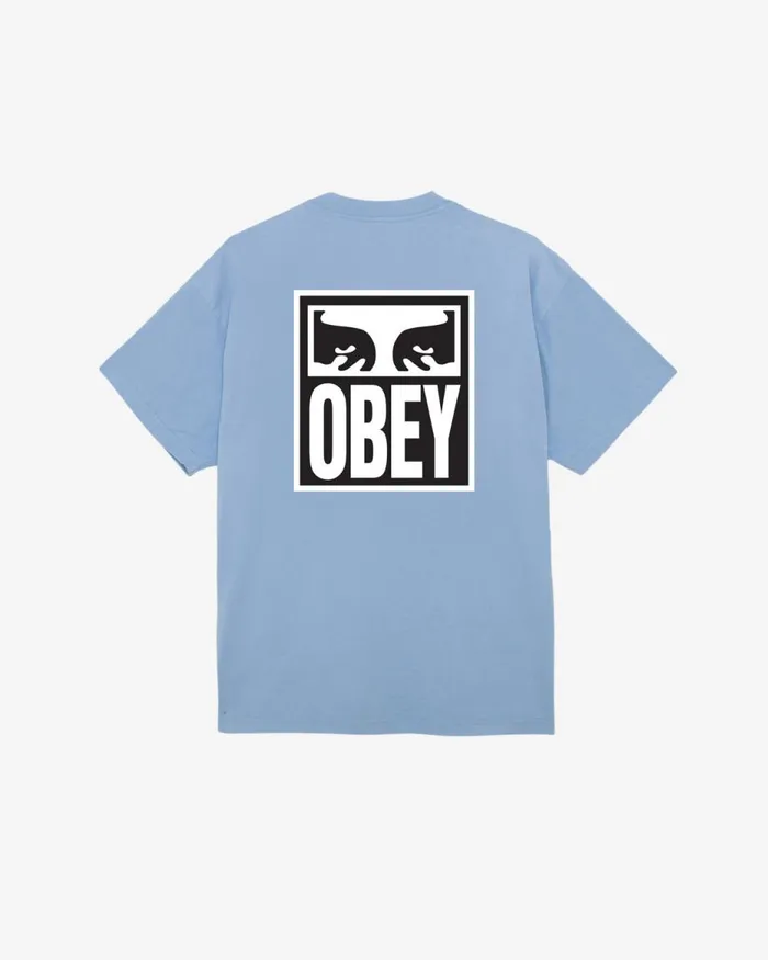 Men EYES ICON II HEAVYWEIGHT TSHIRT Silver Grey OBEY Clothing TSHIRTS