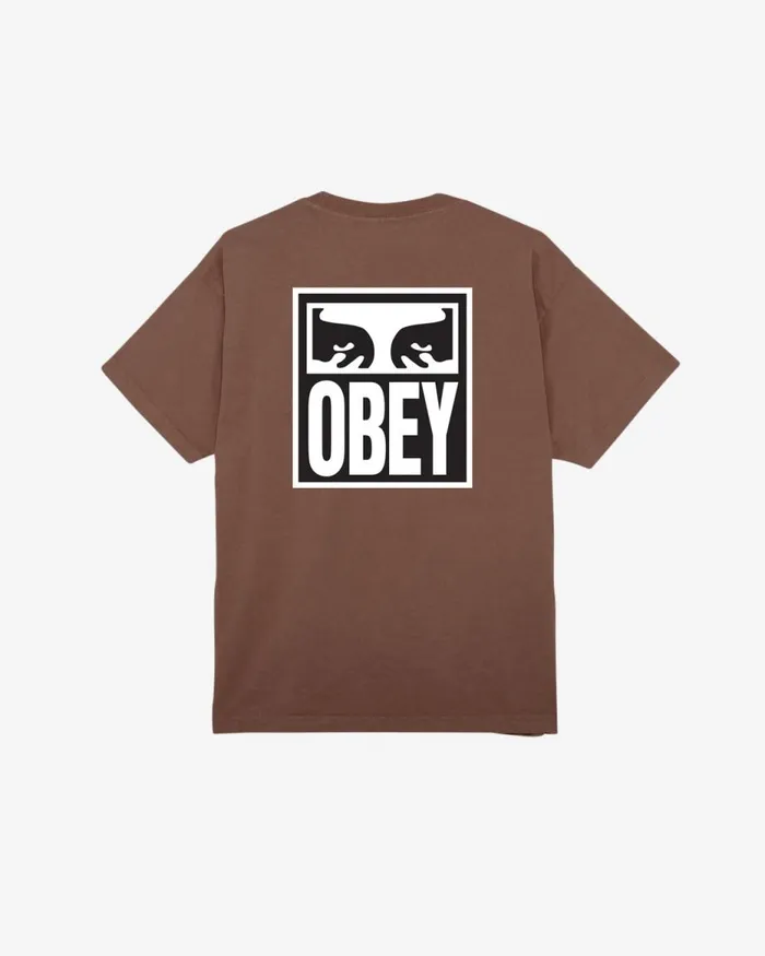 Men EYES ICON II HEAVYWEIGHT TSHIRT Silver Grey OBEY Clothing TSHIRTS