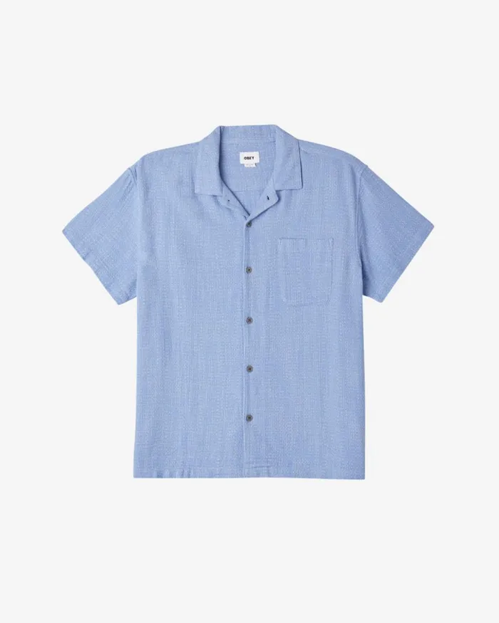 Men FEATHER SHIRT Hydrangea OBEY Clothing TOPS