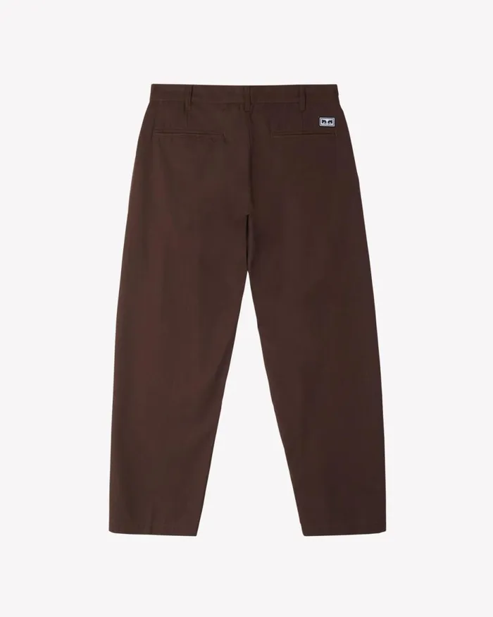 Men FUBAR PLEATED PANT Java Brown OBEY Clothing BOTTOMS