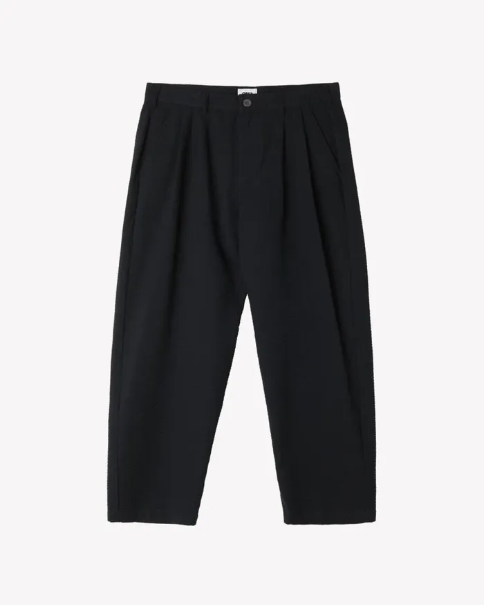 Men FUBAR SEERSUCKER PANT Black OBEY Clothing BOTTOMS