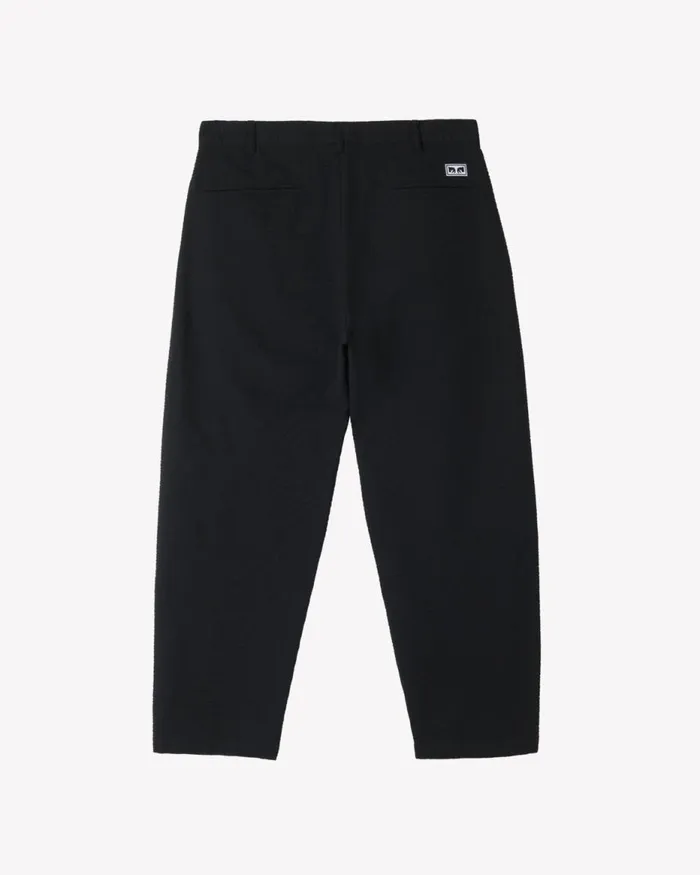 Men FUBAR SEERSUCKER PANT Black OBEY Clothing BOTTOMS