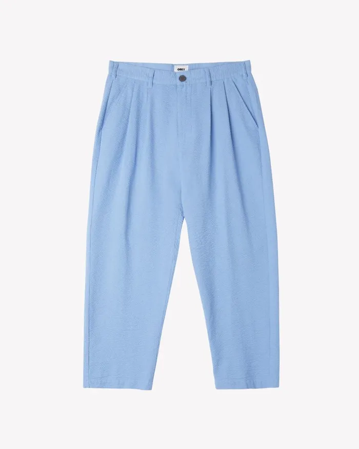 Men FUBAR SEERSUCKER PANT Black OBEY Clothing BOTTOMS