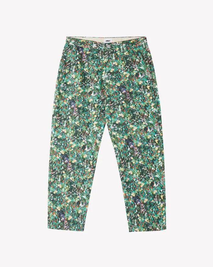 Men HARDWORK CARPENTER PANT Floral Multi OBEY Clothing BOTTOMS