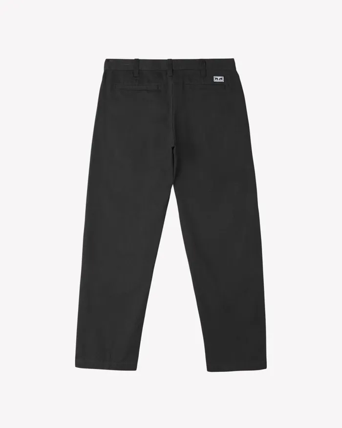 Men HARDWORK PLEATED PANT Washed Black OBEY Clothing BOTTOMS