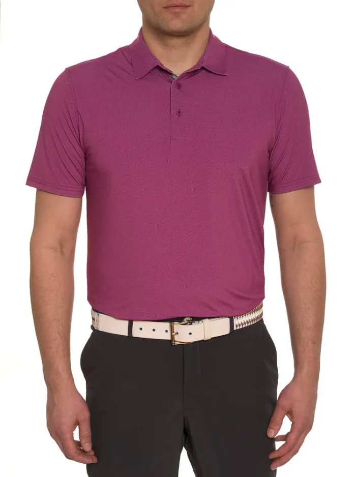 Men HYDE PERFORMANCE POLO Berry Robert Graham Sweaters and Knits