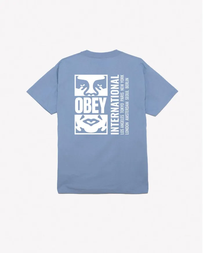 Men ICON SPLIT CLASSIC TSHIRT White OBEY Clothing TSHIRTS