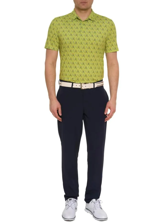 Men IRON SKULL PERFORMANCE POLO Black Robert Graham Polos and TShirts