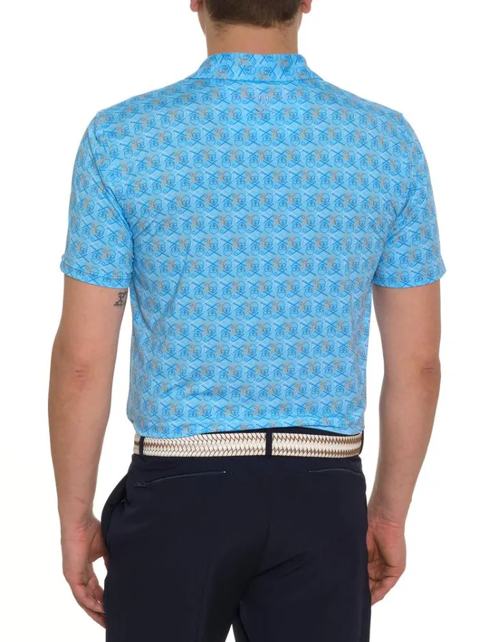 Men IRON SKULL PERFORMANCE POLO Black Robert Graham Polos and TShirts