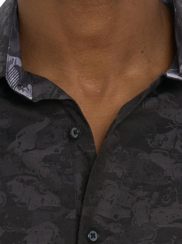 Men JUNK YARD LONG SLEEVE BUTTON DOWN SHIRT Navy Robert Graham Button Down Shirts