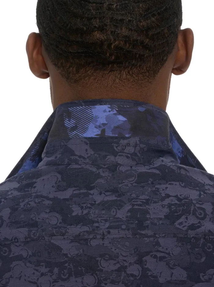 Men JUNK YARD LONG SLEEVE BUTTON DOWN SHIRT Navy Robert Graham Button Down Shirts