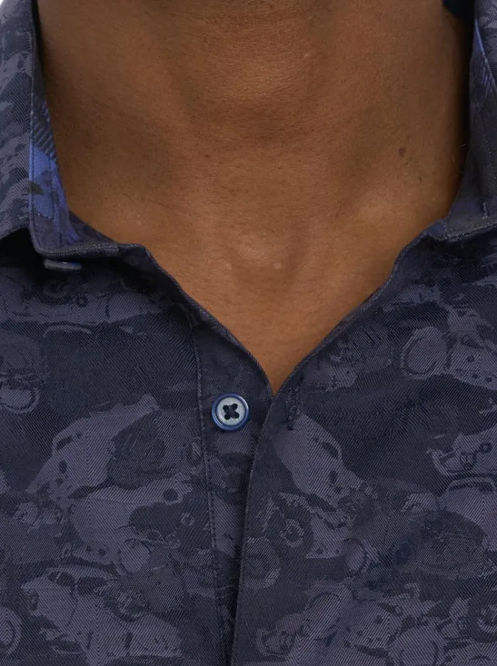 Men JUNK YARD LONG SLEEVE BUTTON DOWN SHIRT Navy Robert Graham Button Down Shirts