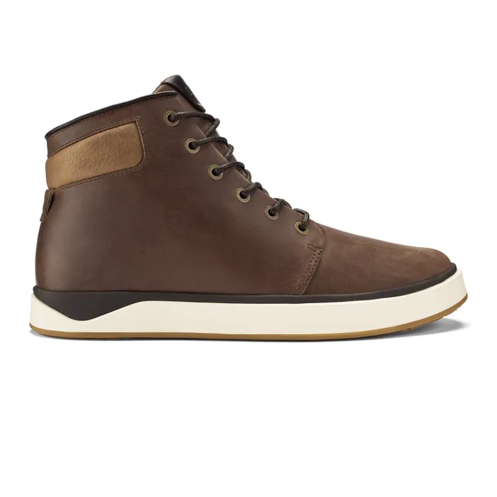 Men Kekaha Mens Waterproof Leather Boots Toffee Off White Olukai Leather