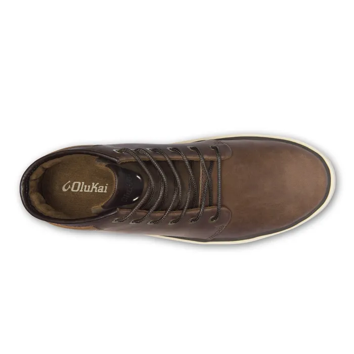Men Kekaha Mens Waterproof Leather Boots Toffee Off White Olukai Leather
