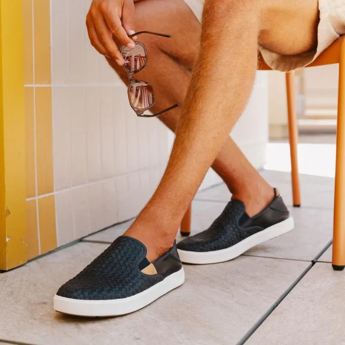 Men Laeahi Lauhala Mens Sneakers SlipOn Shoes Trench Blue Olukai Leather Men Laeahi Lauhala Mens Sneakers SlipOn Shoes Trench Blue Olukai Leather