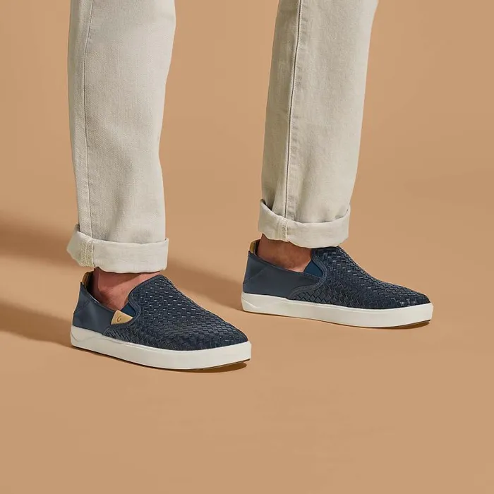 Men Laeahi Lauhala Mens Sneakers SlipOn Shoes Trench Blue Olukai Leather Men Laeahi Lauhala Mens Sneakers SlipOn Shoes Trench Blue Olukai Leather