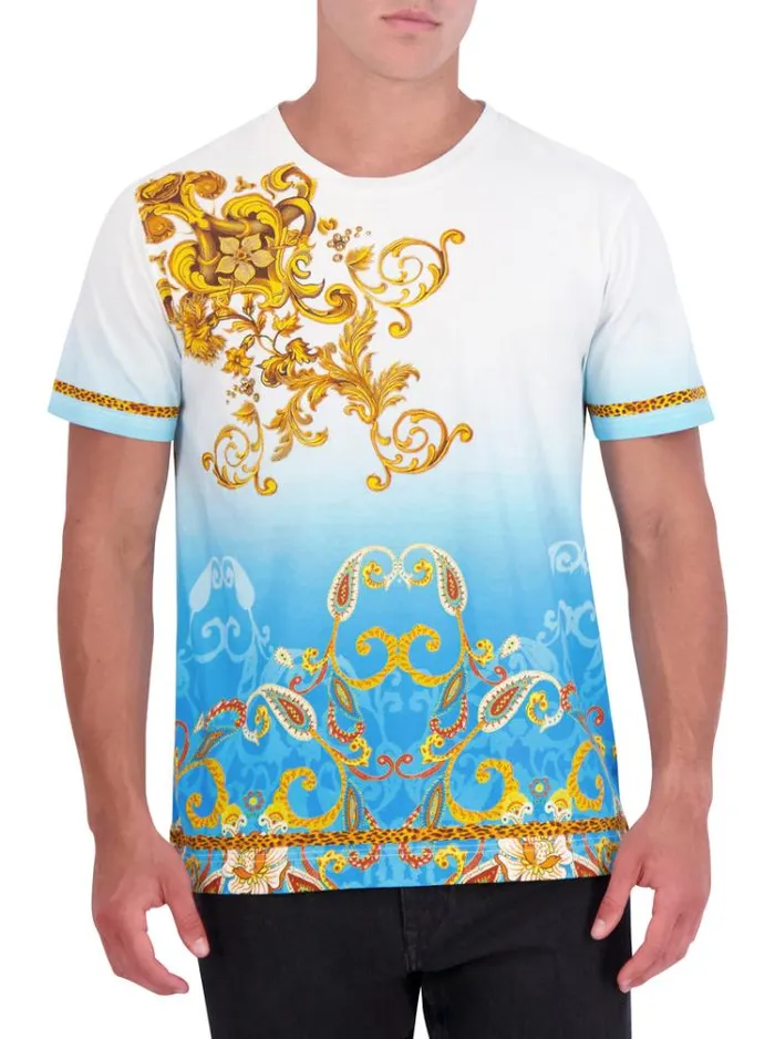 Men LIMITED EDITION GOLDEN SCROLLS TSHIRT Multi Robert Graham Polos and TShirts