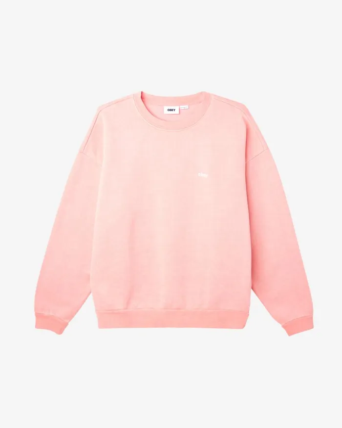 Men LOWERCASE PIGMENT CREWNECK Pigment Clay OBEY Clothing SWEATSHIRTS