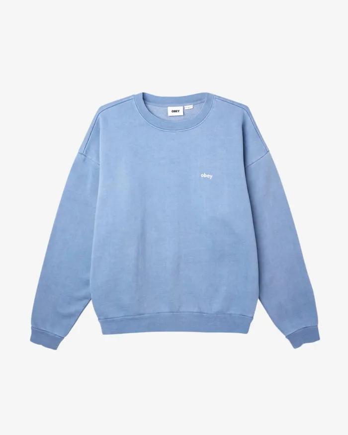 Men LOWERCASE PIGMENT CREWNECK Pigment Clay OBEY Clothing SWEATSHIRTS