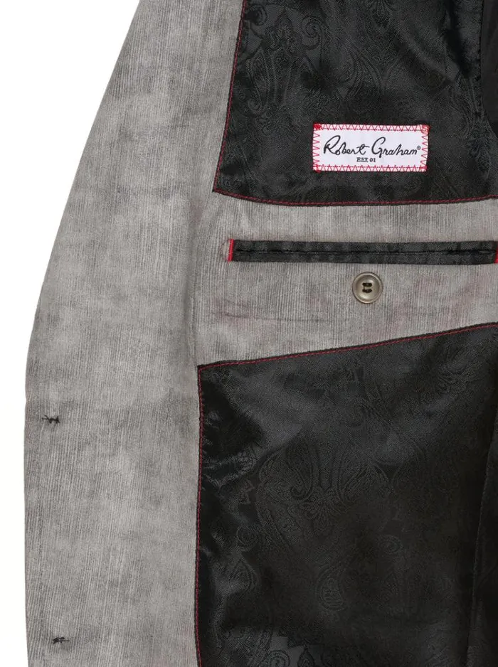 Men LUBRANO VELOUR BLAZER Grey Robert Graham Blazers