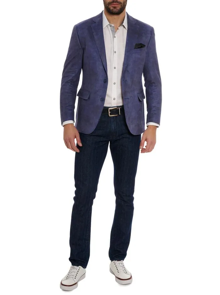 Men LUBRANO VELOUR BLAZER Grey Robert Graham Blazers