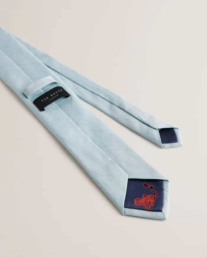Men LYRE 8211 Texture Silk Linen Tie Sky Blue Ted Baker Ties and Bowties Men LYRE 8211 Texture Silk Linen Tie Sky Blue Ted Baker Ties and Bowties