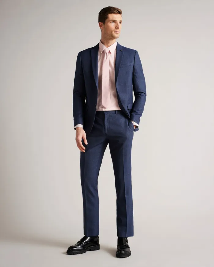 Men MAELOSS 8211 Long Sleeve Slim Fit Shirt Pale Pink Ted Baker Shirts