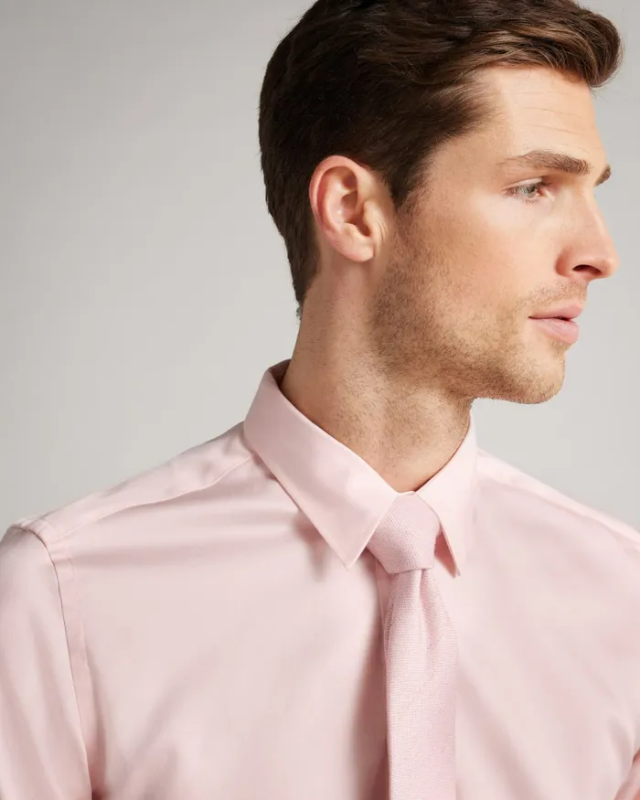 Men MAELOSS 8211 Long Sleeve Slim Fit Shirt Pale Pink Ted Baker Shirts
