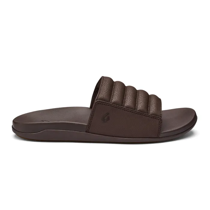 Men Maha 039Olu Mens Comfortable Slide Sandals Dark Wood Olukai Recovery