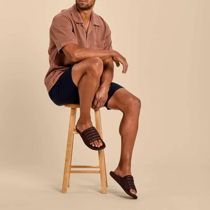 Men Maha 039Olu Mens Comfortable Slide Sandals Dark Wood Olukai Recovery Men Maha 039Olu Mens Comfortable Slide Sandals Dark Wood Olukai Recovery