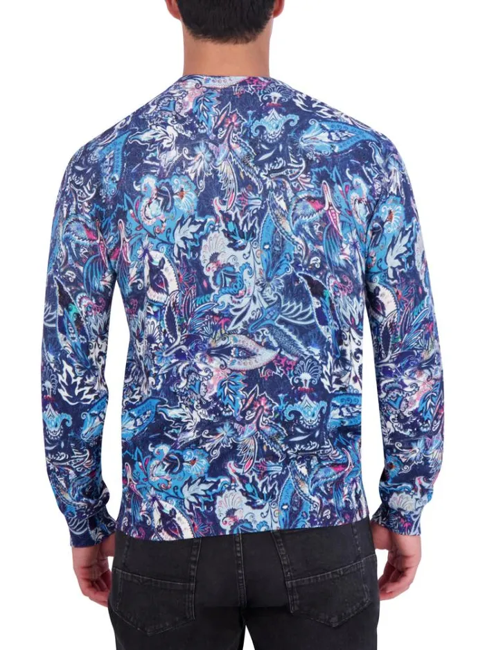 Men MEIER SWEATER Blue Robert Graham Sweaters and Knits