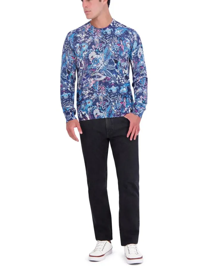 Men MEIER SWEATER Blue Robert Graham Sweaters and Knits
