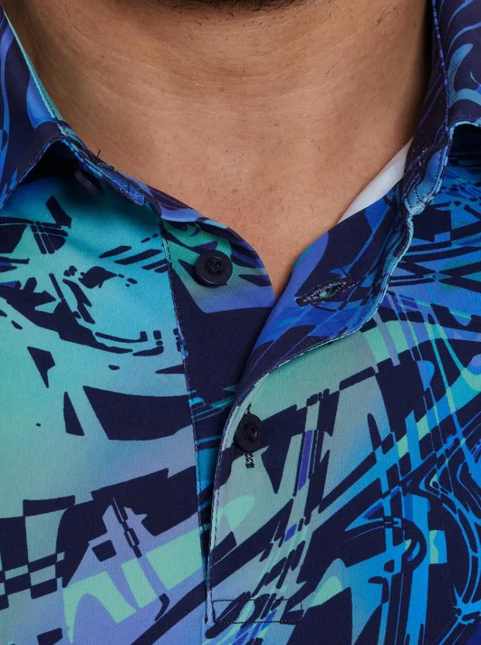 Men MESSINA PERFORMANCE POLO Navy Robert Graham Polos and TShirts