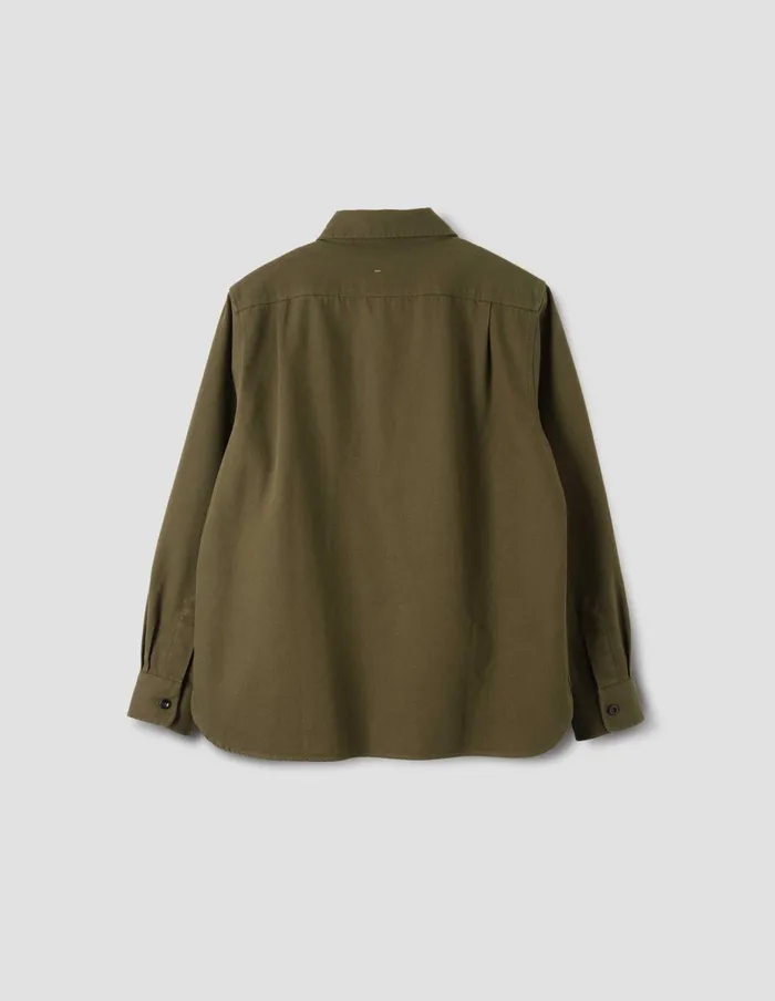Men Mhl Overhead Shirt Moss Margaret Howell Shirts