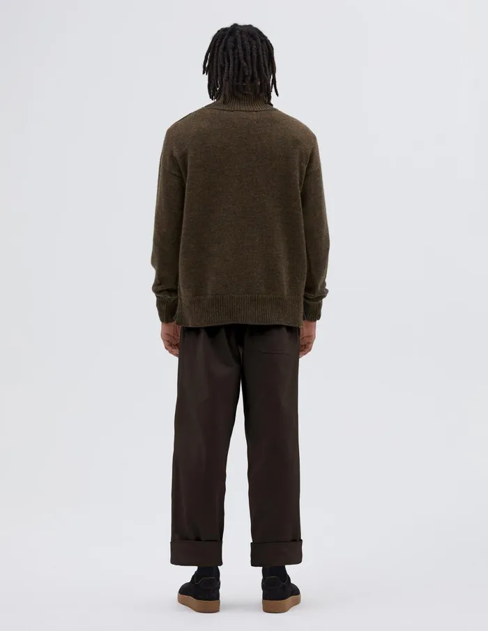 Men Mhl T Shape Roll Neck Moss Margaret Howell Knitwear