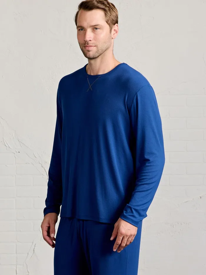 Men Microluxe Rib Sleep Long Sleeve Tasc Performance Sleepwear