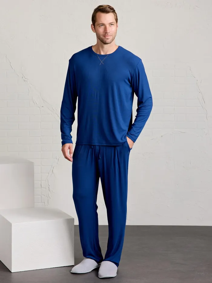 Men Microluxe Rib Sleep Long Sleeve Tasc Performance Sleepwear