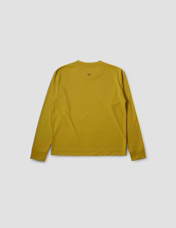 Men Mizuno Long Sleeve Training Top Turmeric Margaret Howell Sportswear
