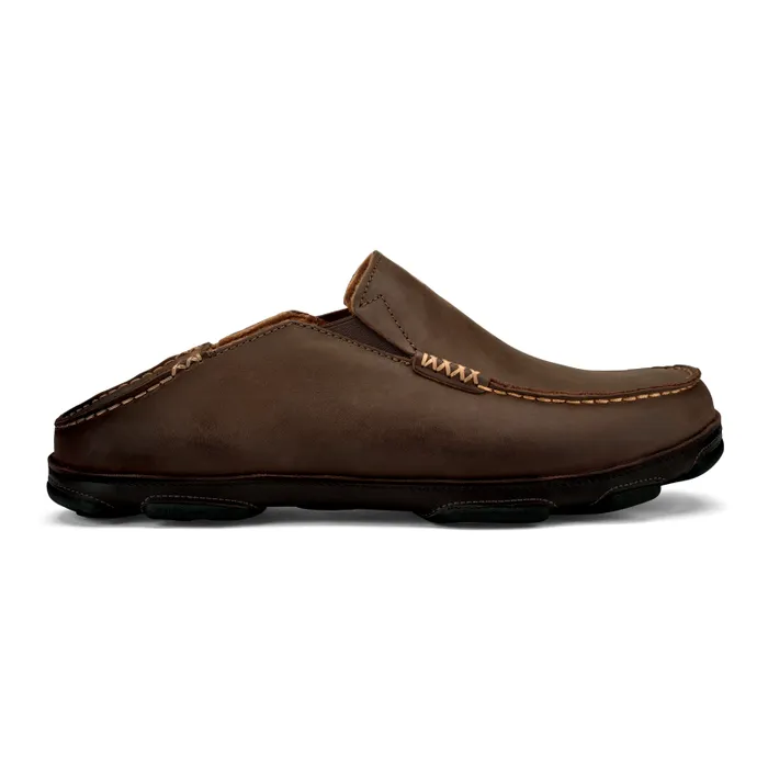 Men Molo Mens Leather Slip On Shoes Dark Wood Dark Java Olukai Leather Men Molo Mens Leather Slip On Shoes Dark Wood Dark Java Olukai Leather