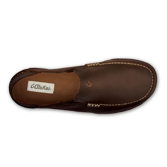 Men Molo Mens Leather Slip On Shoes Dark Wood Dark Java Olukai Leather Men Molo Mens Leather Slip On Shoes Dark Wood Dark Java Olukai Leather