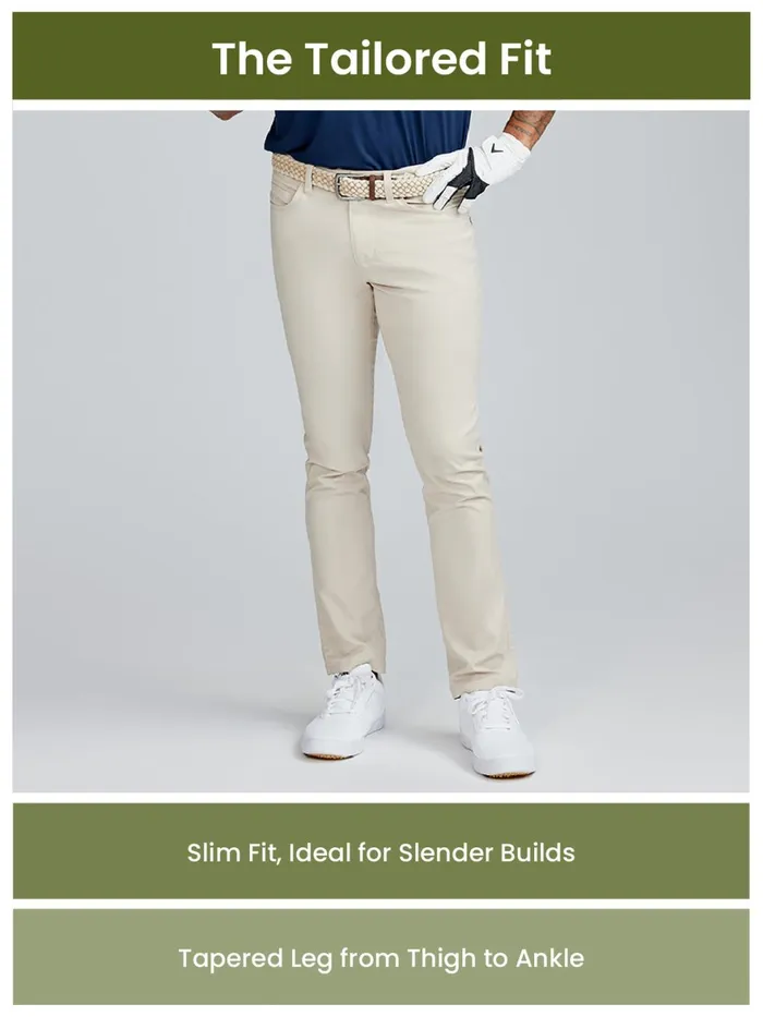 Men Motion Pant Tailored Fit 8211 Light Stone Tasc Performance Pants
