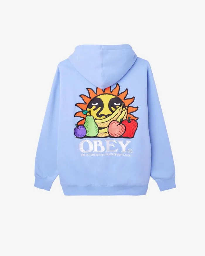 Men OUR LABOR PULLOVER Hydrangea OBEY Clothing SWEATSHIRTS