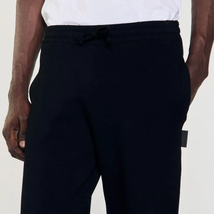 Men Pants and Shorts SANDRO Knit Jogging Bottoms Black