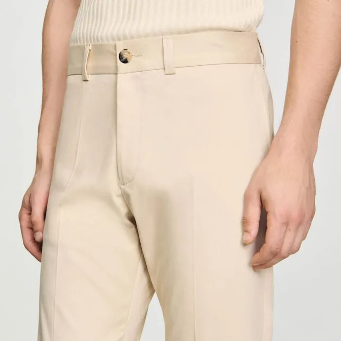 Men Pants and Shorts SANDRO Straightleg Chinos Ficelle